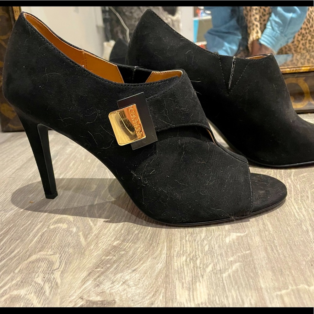 Calvin Klein peep toe heels